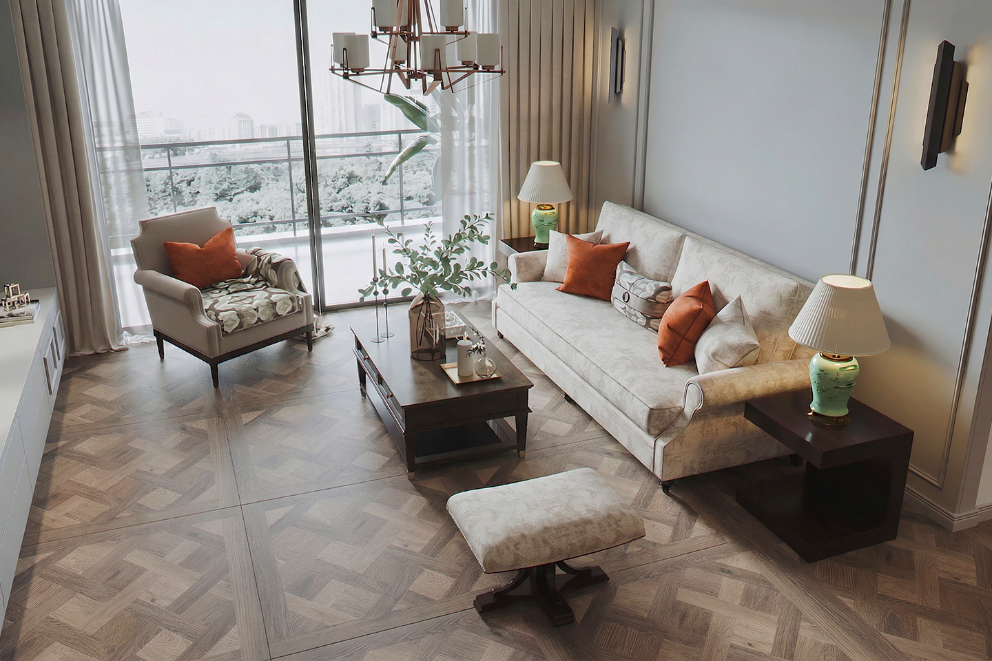 SPC拼花104-胡桃浅咖